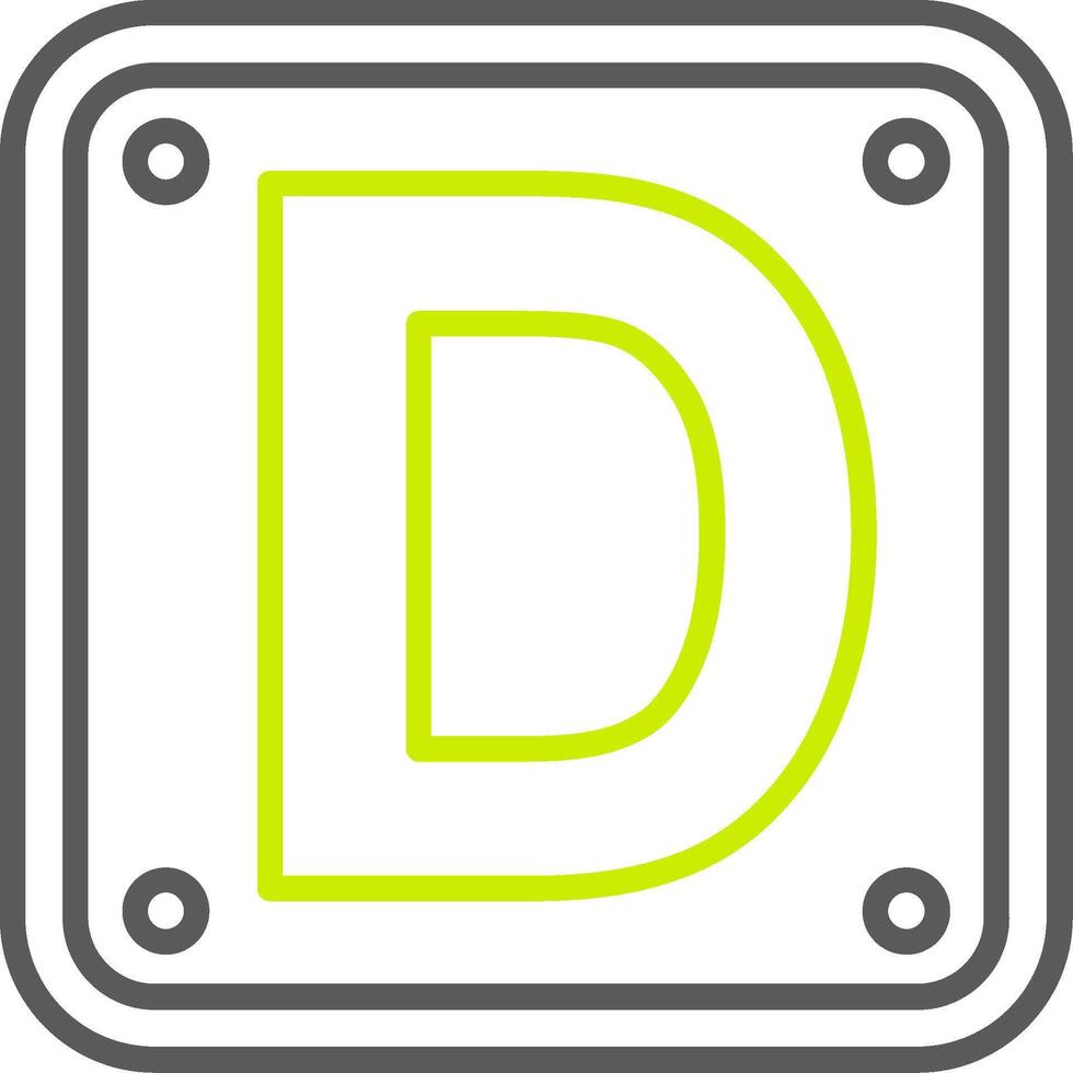 Letter D Advanced Tech Badge vector