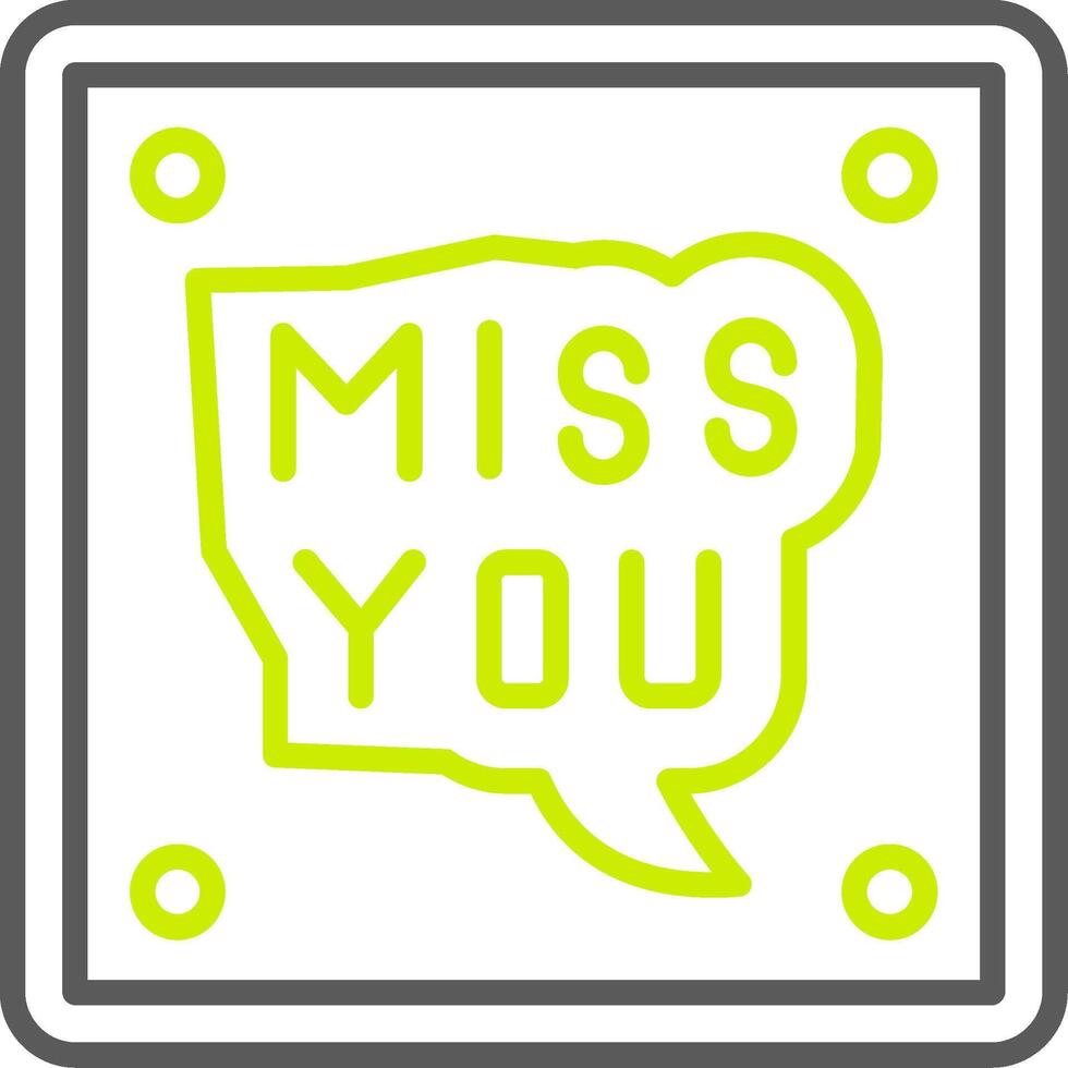 Miss You Hybrid Form vector