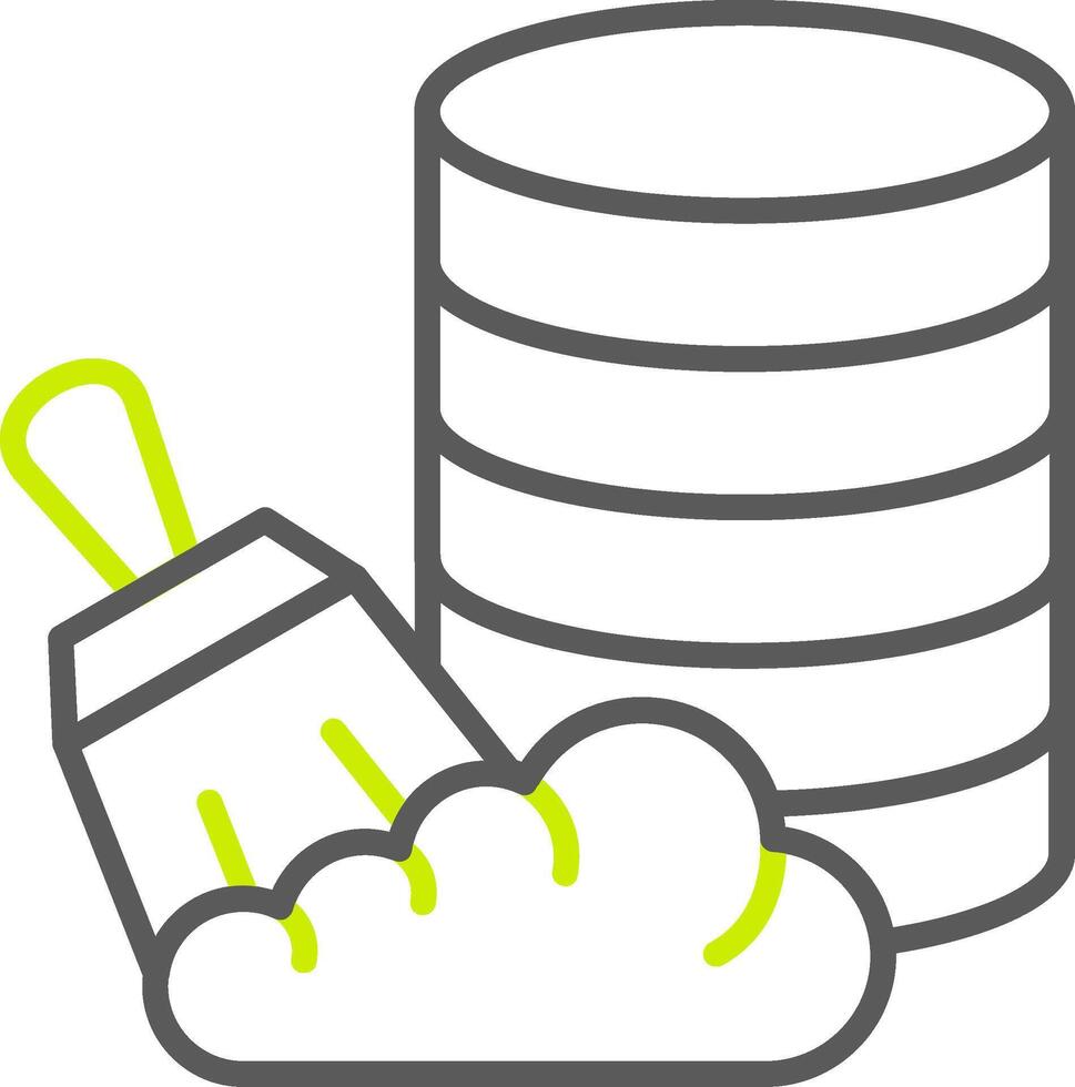 Data Cleansing Custom Line Drawing vector