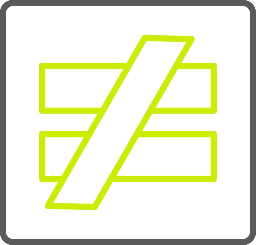 Not Equal Advanced Interface Symbol vector