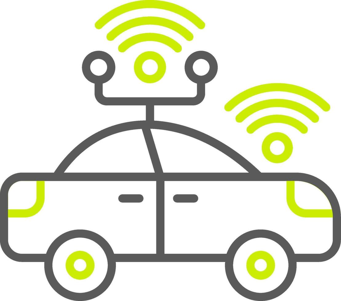 Autonomous Car Advanced Web Graphic vector