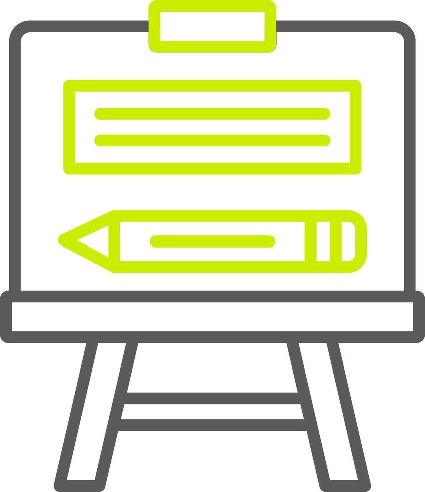 Easel Elegant Line Drawing vector