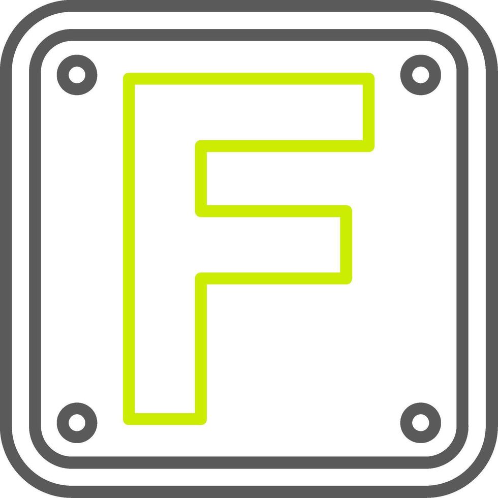 Letter F Scalable App Token vector