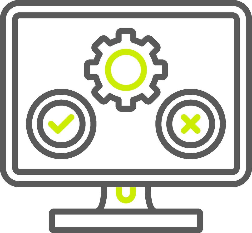 Software Testing Minimalist UI Block vector
