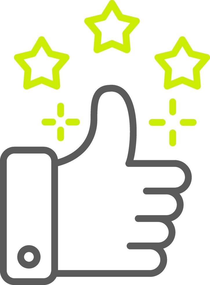 Thumb Up Trendy UI Label vector