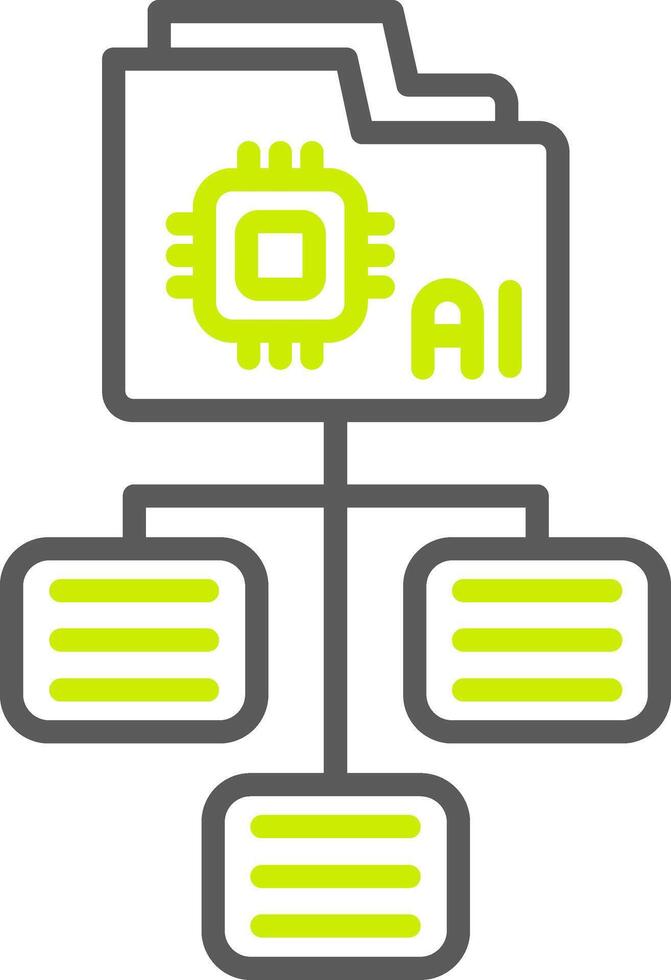 Data Classification Bold Shape Icon vector
