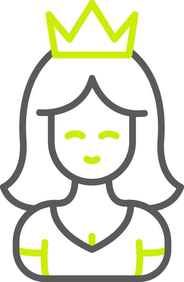 Princess Elegant Line Drawing vector