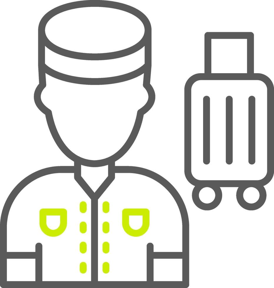 Bellboy Bold Shape Icon vector
