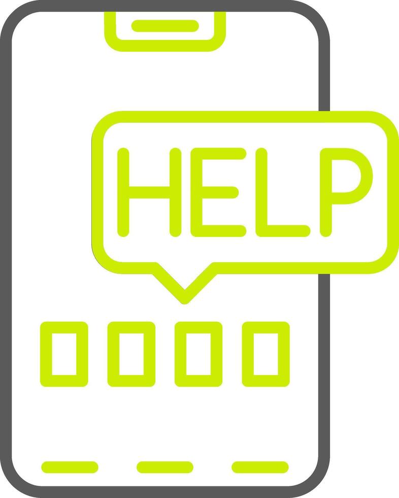 Help Smart Line Drawing vector