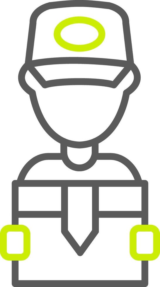 Delivery Man Streamlined Design Token vector