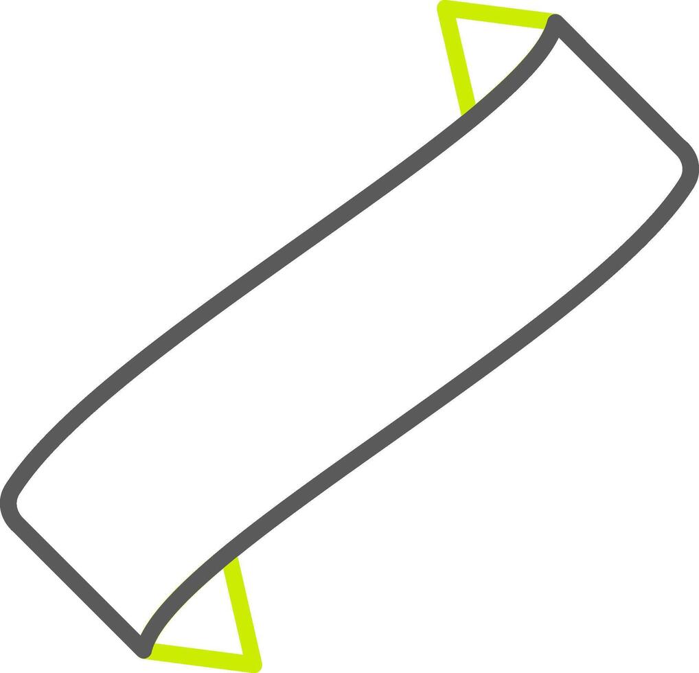Folded Ribbon Custom Interface Symbol vector