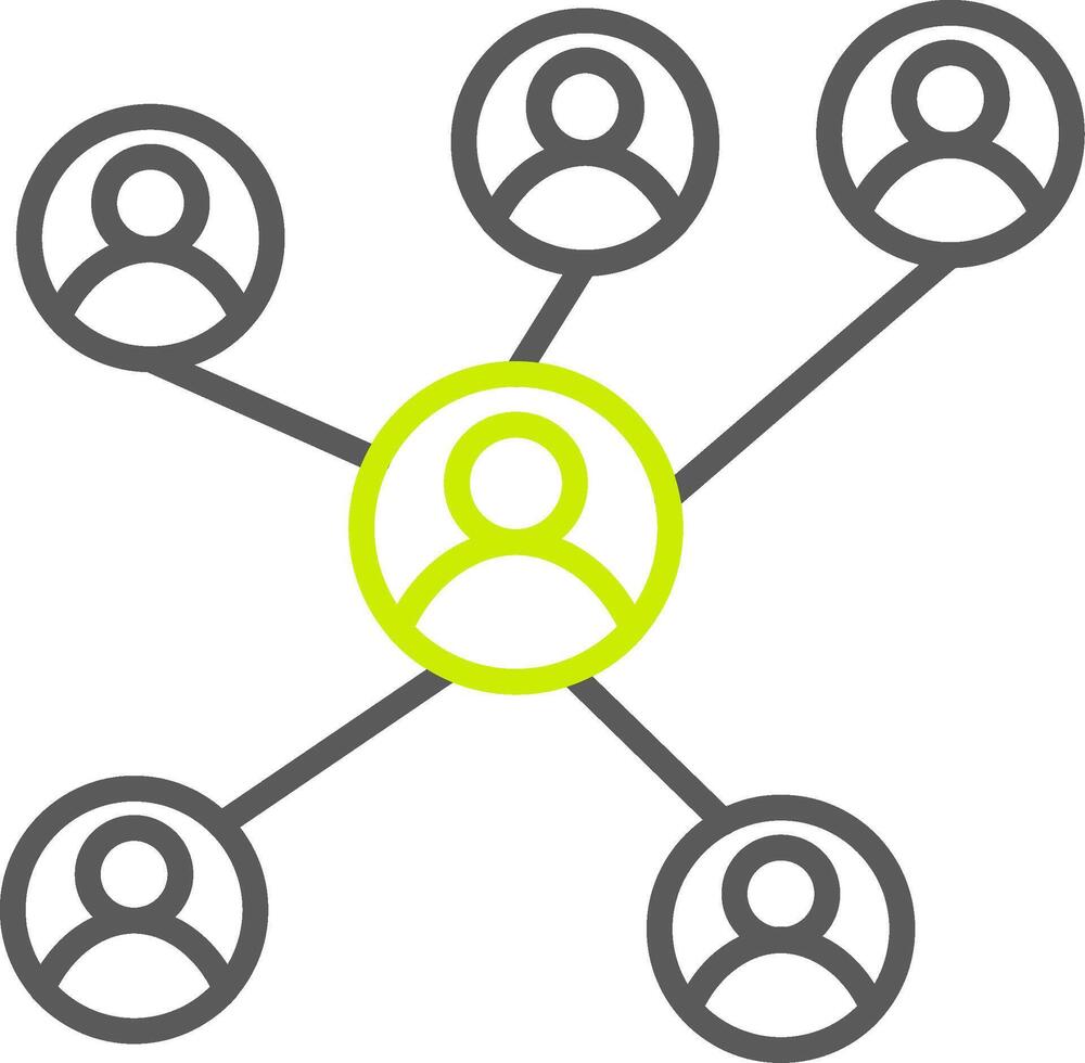 Social Network Responsive Grid Visual vector