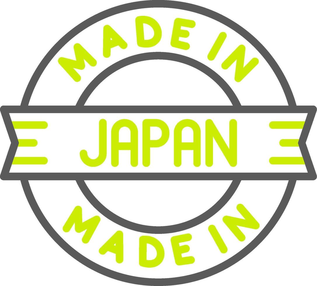 Made In Japan Sleek Icon Frame vector