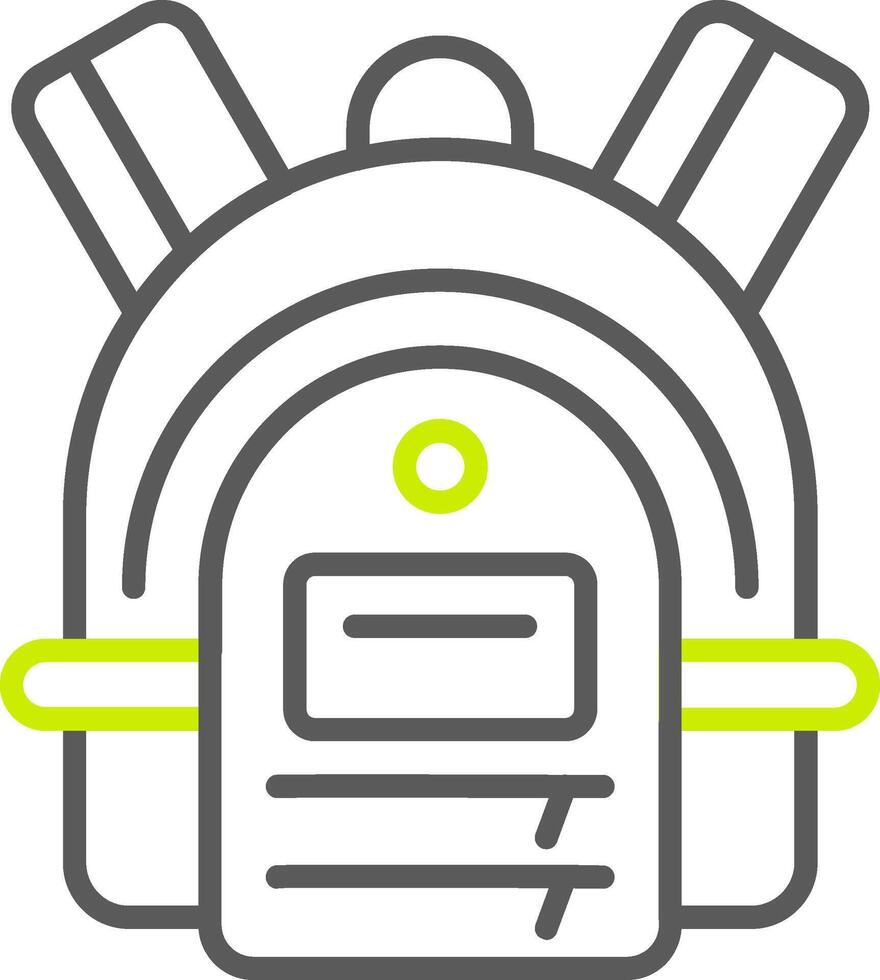 Backpack Custom Line Drawing vector