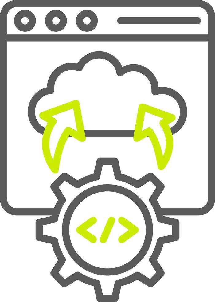 Deployment Minimalist UI Block vector