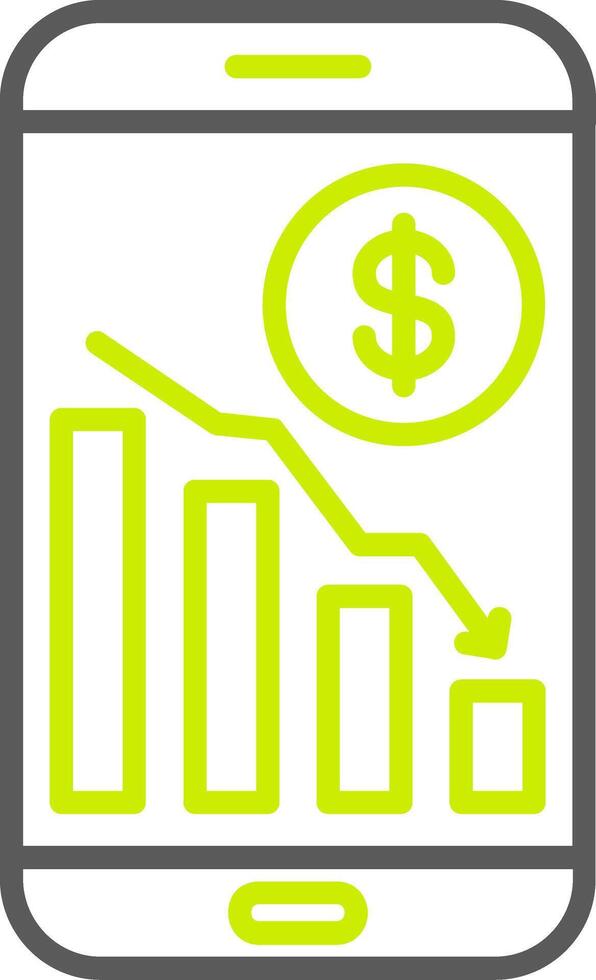 Bar Graph Elegant Line Drawing vector