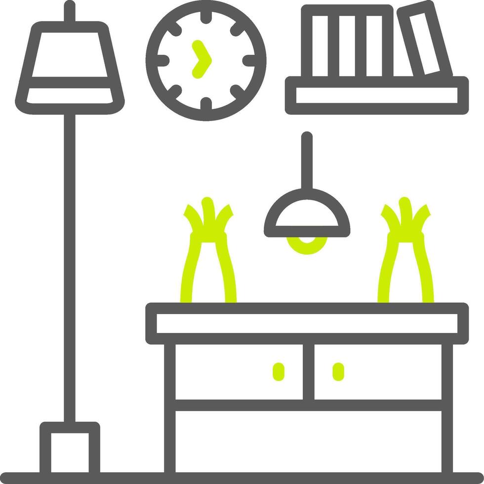 Console Table Artistic UI Component vector