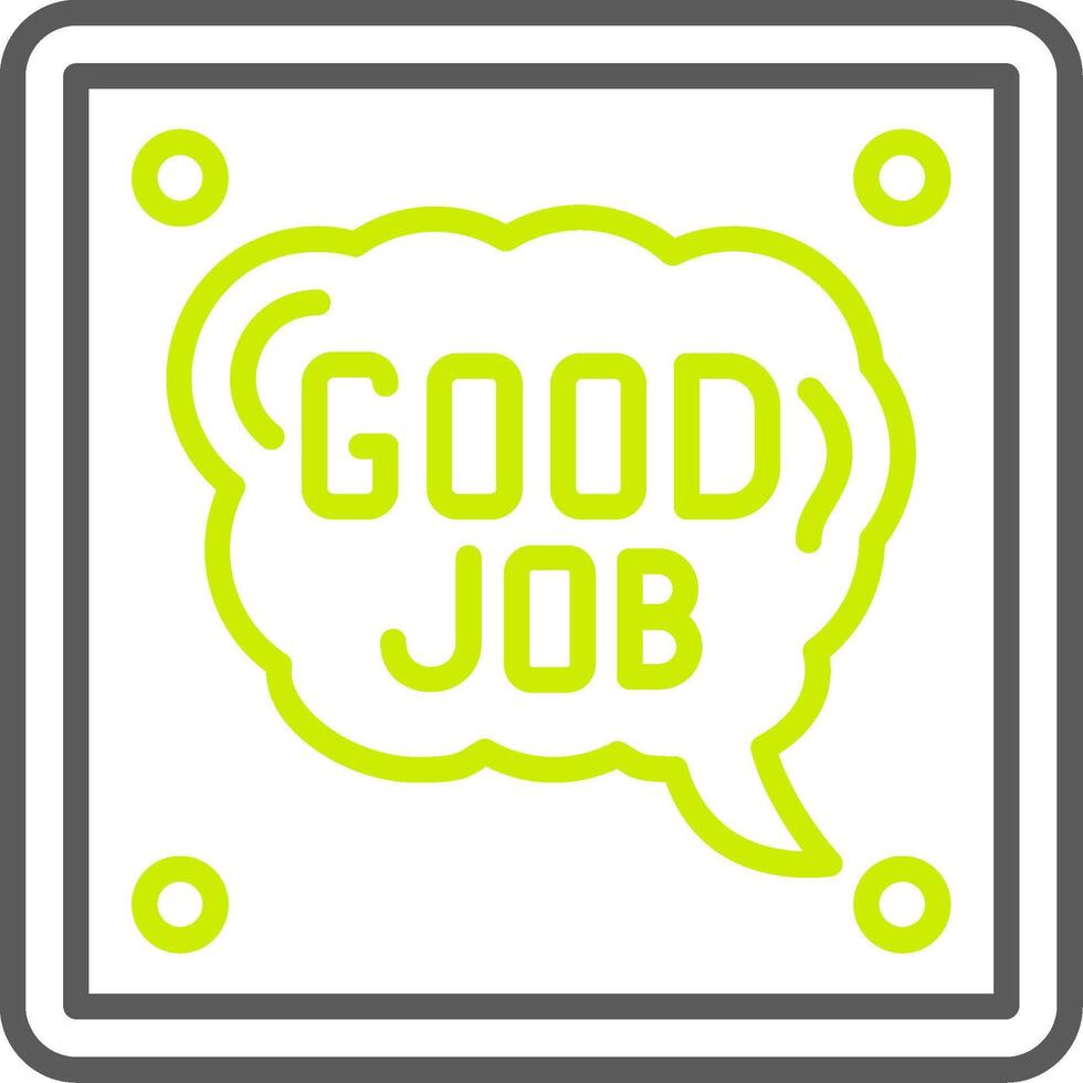 Good Job Streamlined Tech Badge vector
