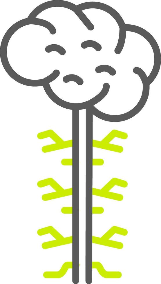 Nervous System Elegant Line Drawing vector