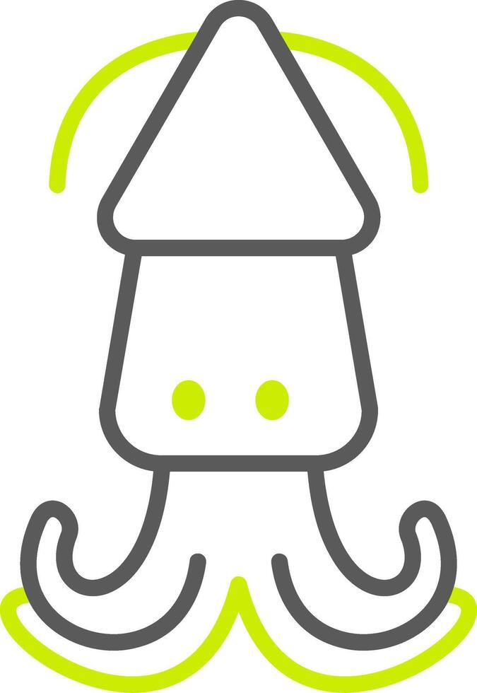 Squid Bold Shape Icon vector