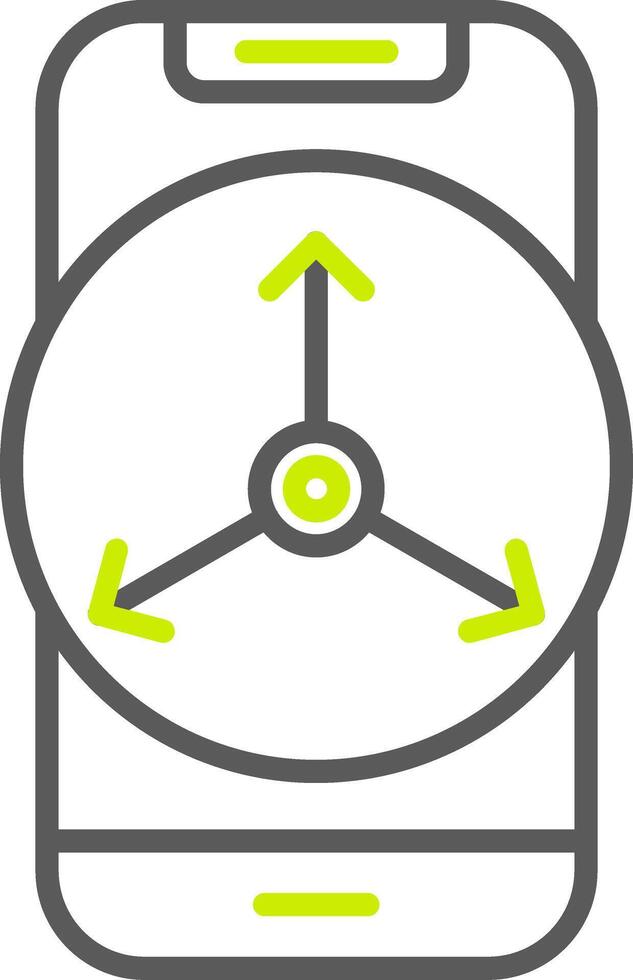 Accelerometer Sensor Bold Shape Icon vector
