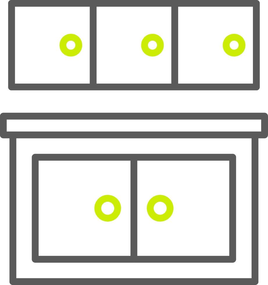 Cabinet Versatile Line Drawing vector