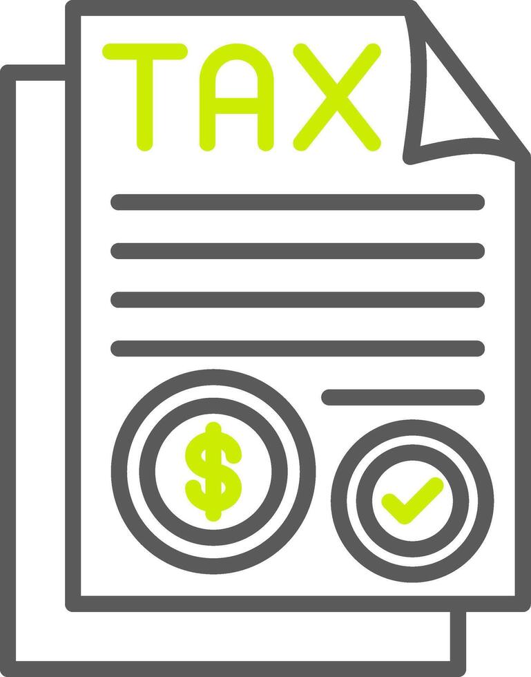 Payable Tax Streamlined Line Drawing vector