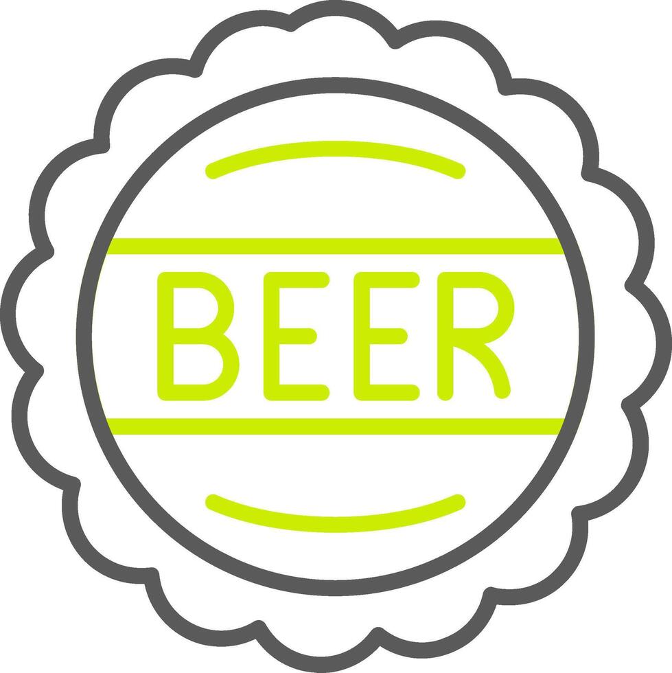 Beer Cap Shadowed Badge Graphic vector