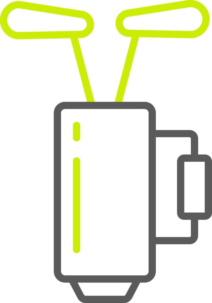 Golf Bag Polished Interface Symbol vector