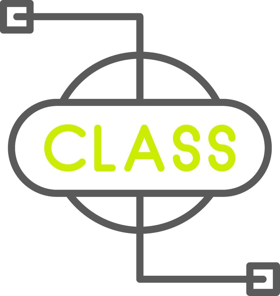 Class Custom Line Drawing vector