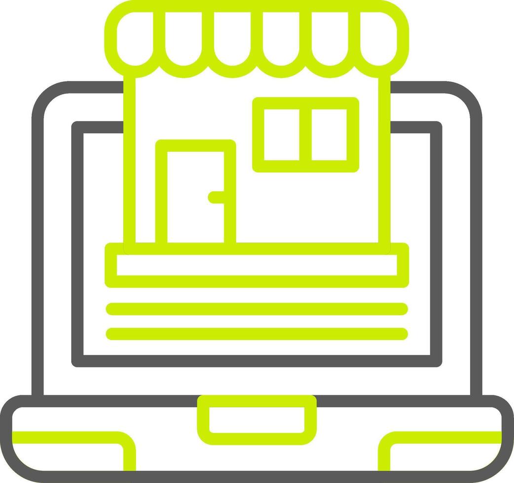 Online Shop Professional Line Mark vector