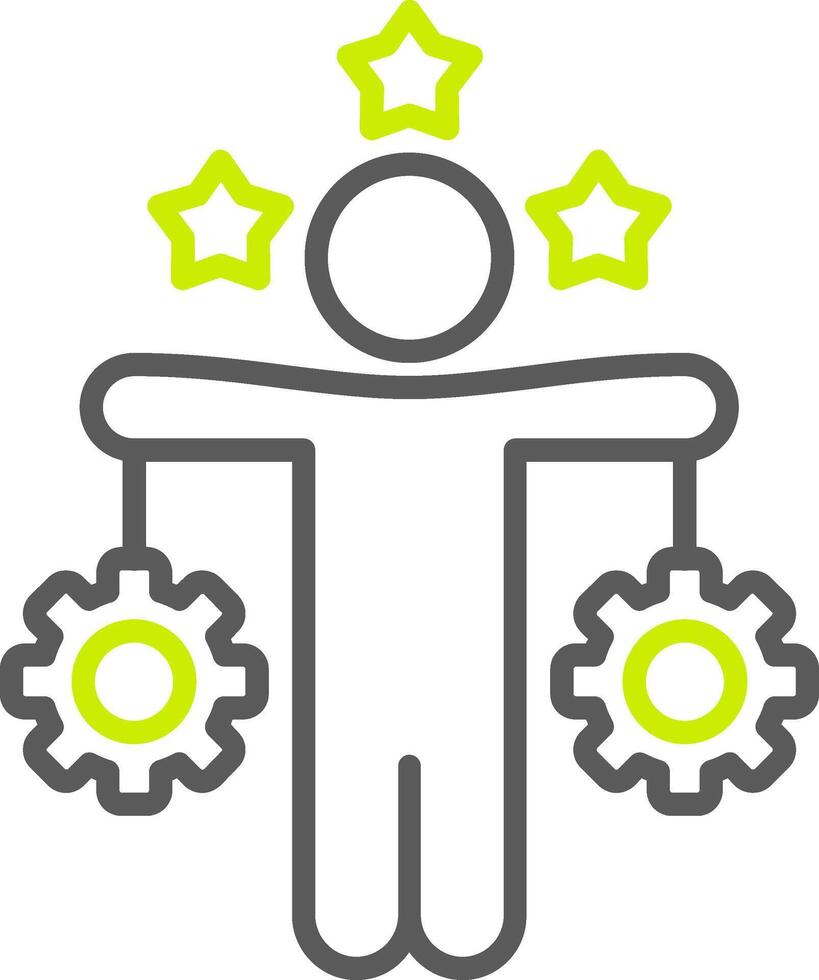 Work Life Balance Streamlined Line Drawing vector