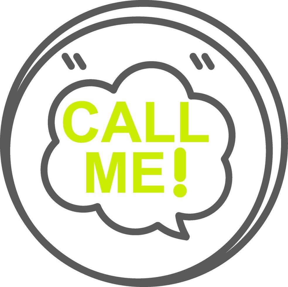 Call Me Dynamic Tech Badge vector