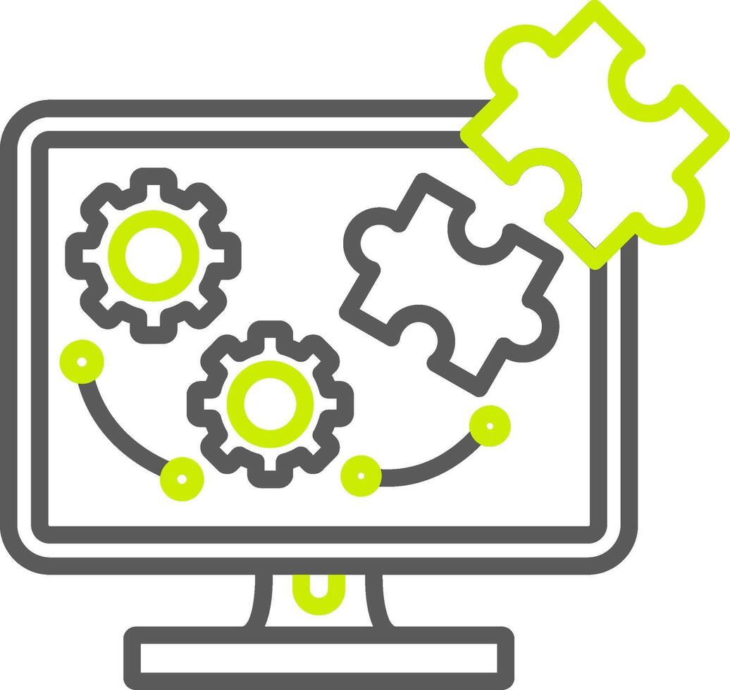 Integration Streamlined Line Drawing vector