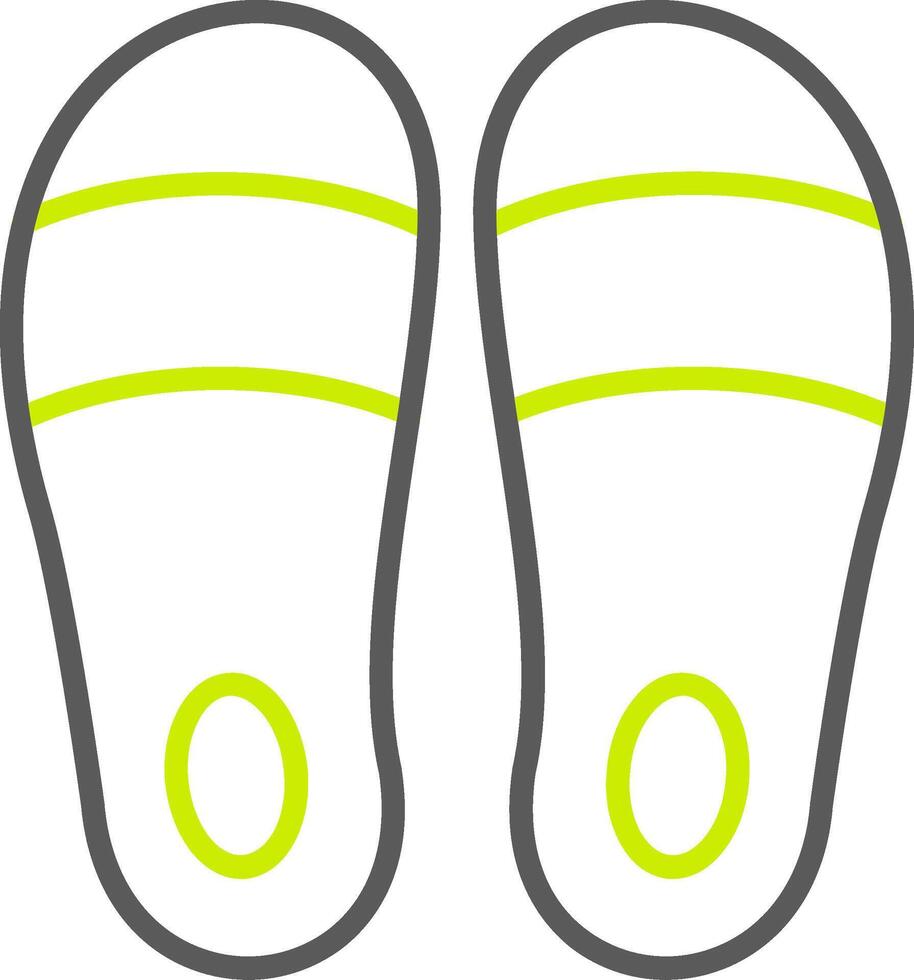 Slippers Shadowed Badge Graphic vector