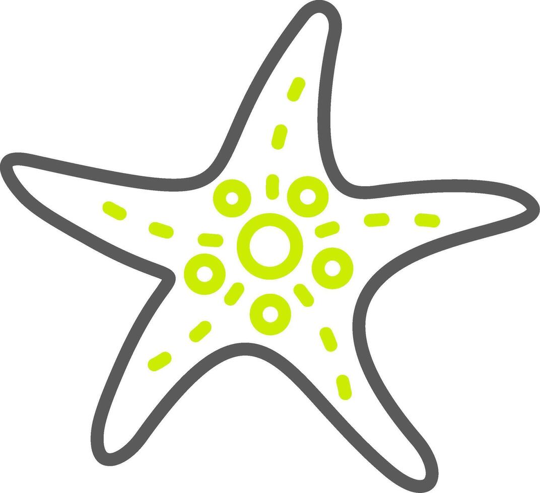Starfish Shadowed Badge Graphic vector