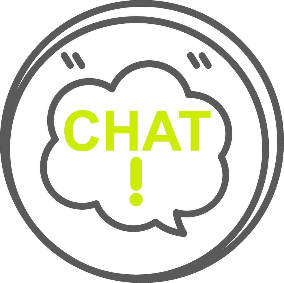 Chat Balloon Streamlined Tech Badge vector