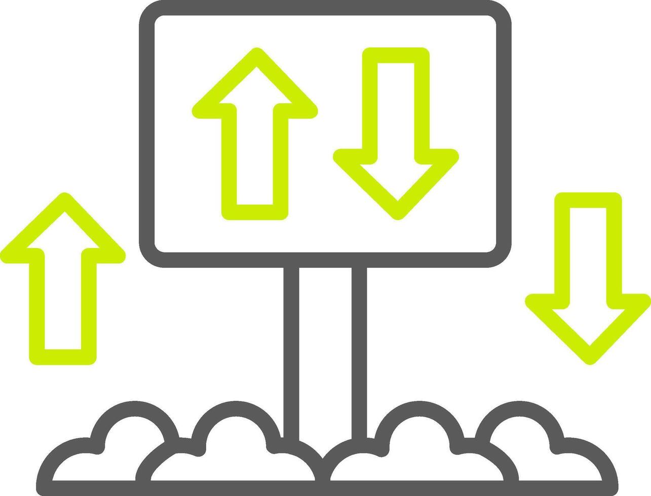 Two Ways Custom Visual Mark vector