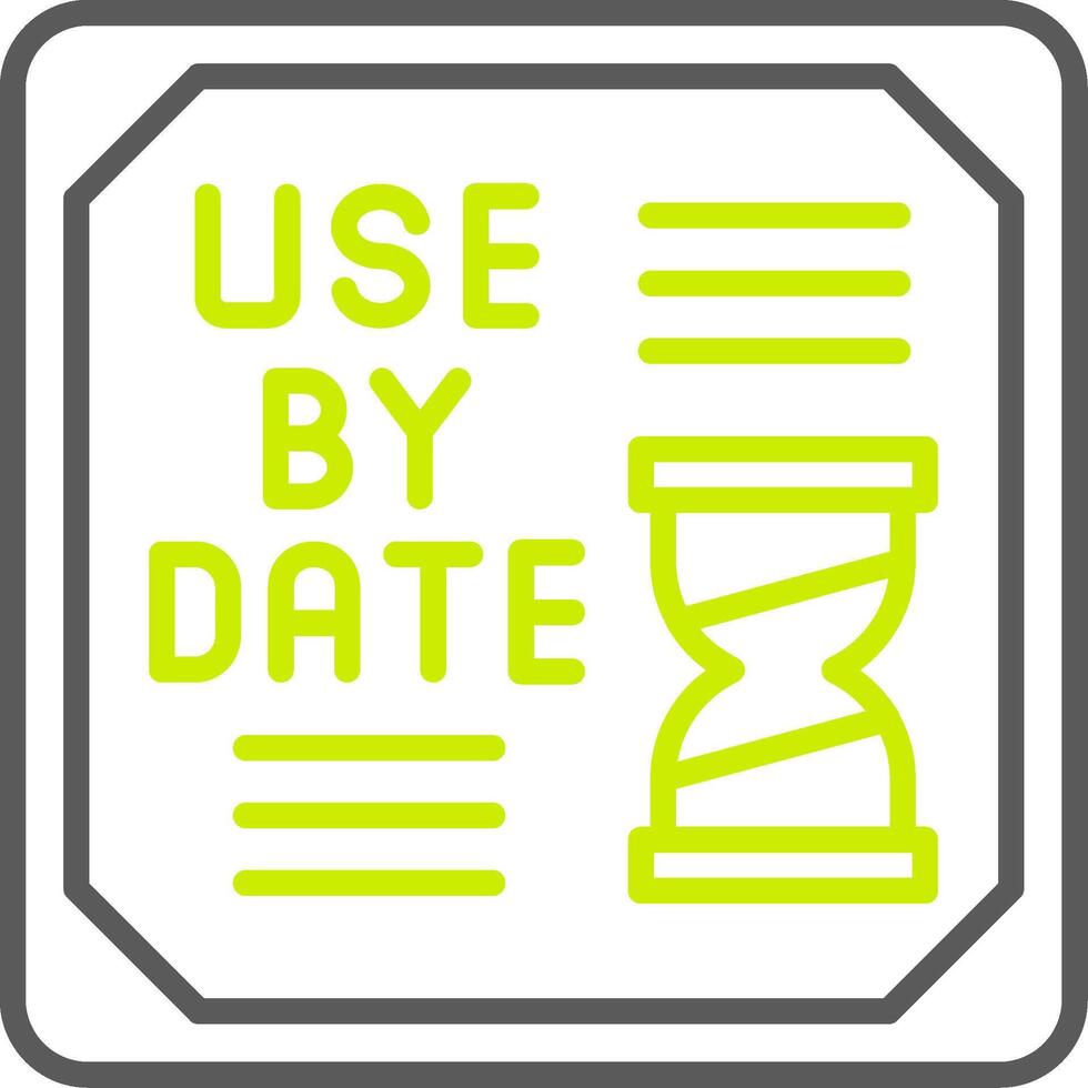 Use By Date Dynamic Tech Badge vector