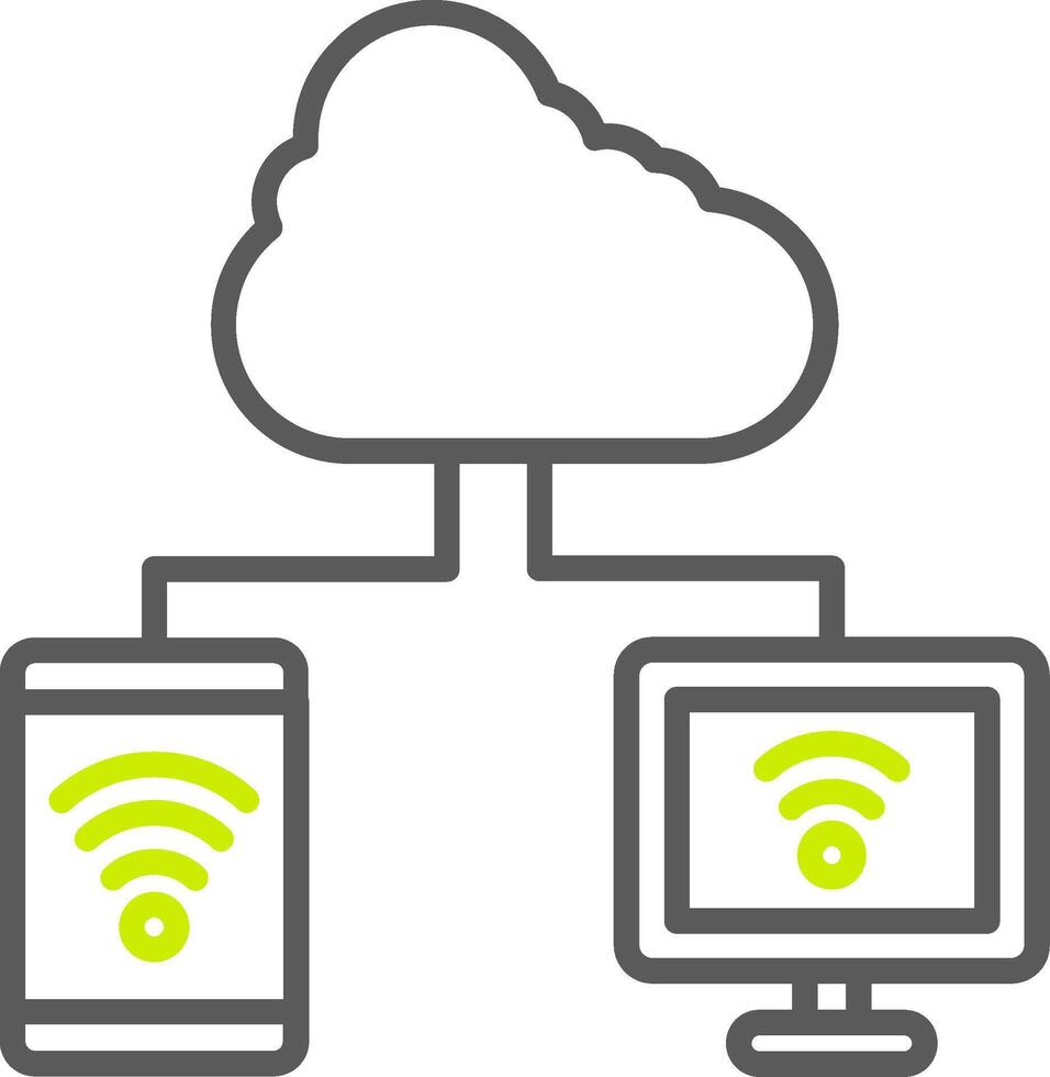 Cloud Connection Polished Tech Badge vector