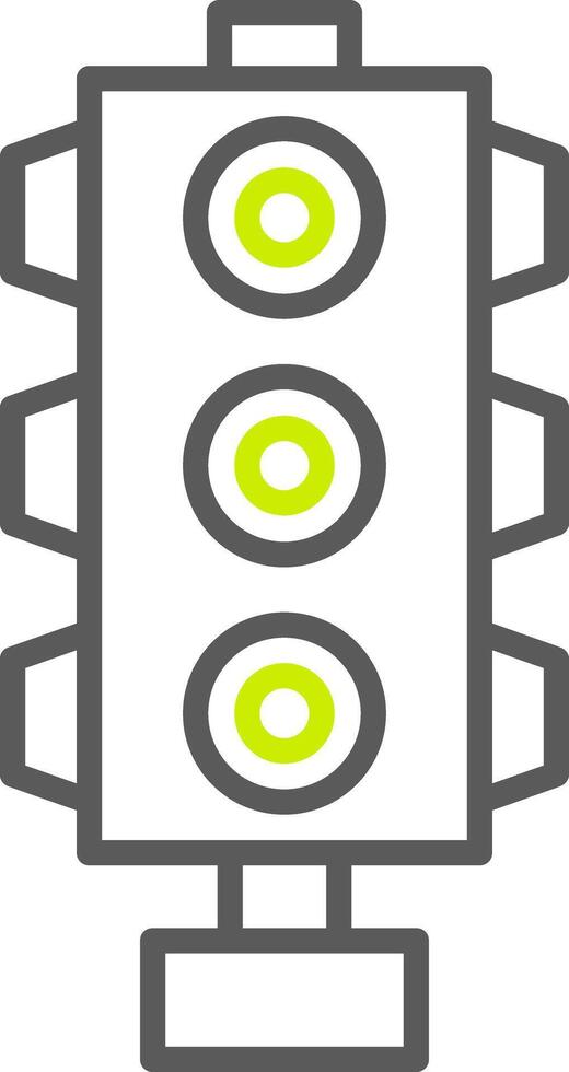 Traffic Light Light Mode Icon vector