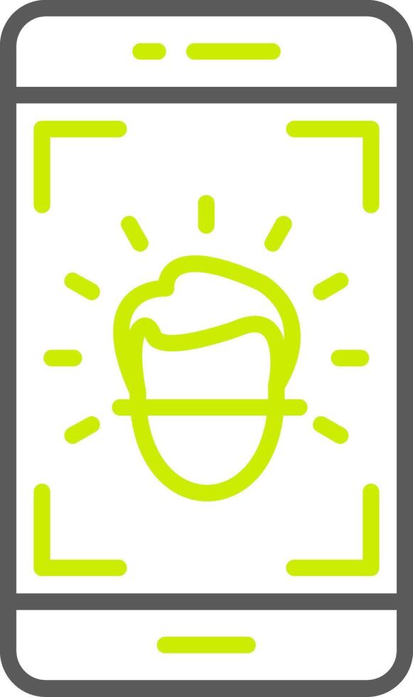 Face Id Polished Interface Symbol vector