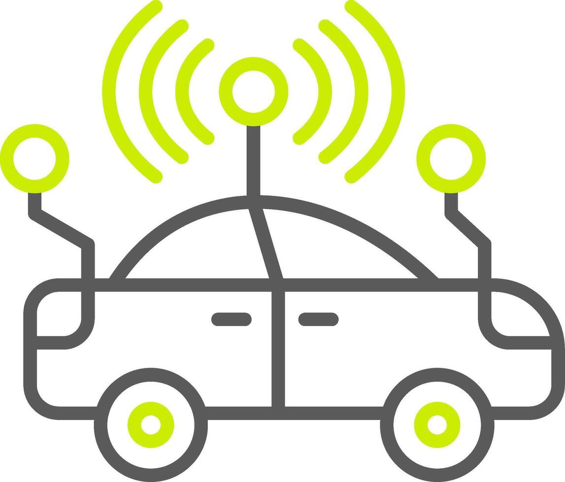 Smart Car Modular Design Token vector