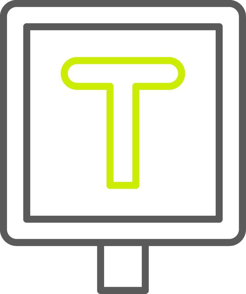 T Junction Polished Interface Symbol vector