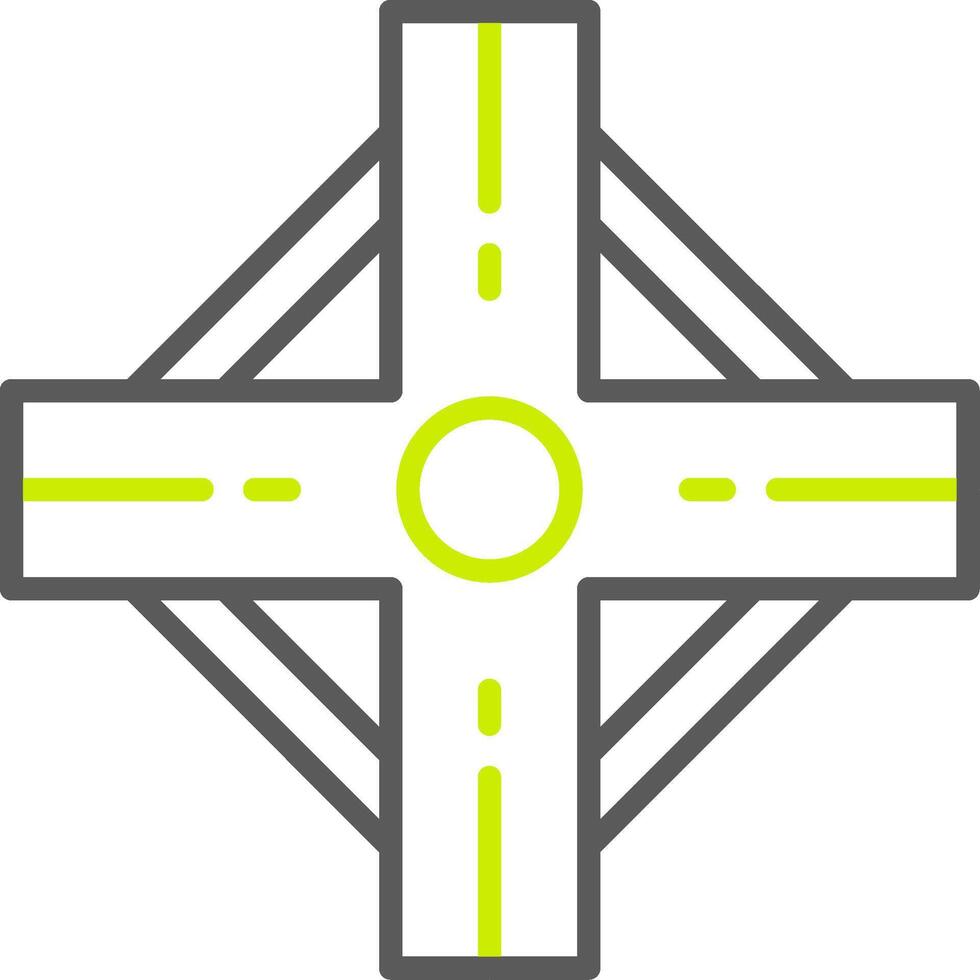 Road Intersection Soft Tone Graphic vector