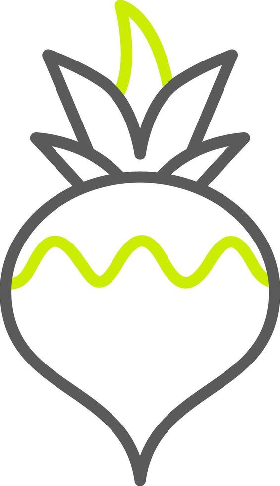 Turnip Custom Line Drawing vector