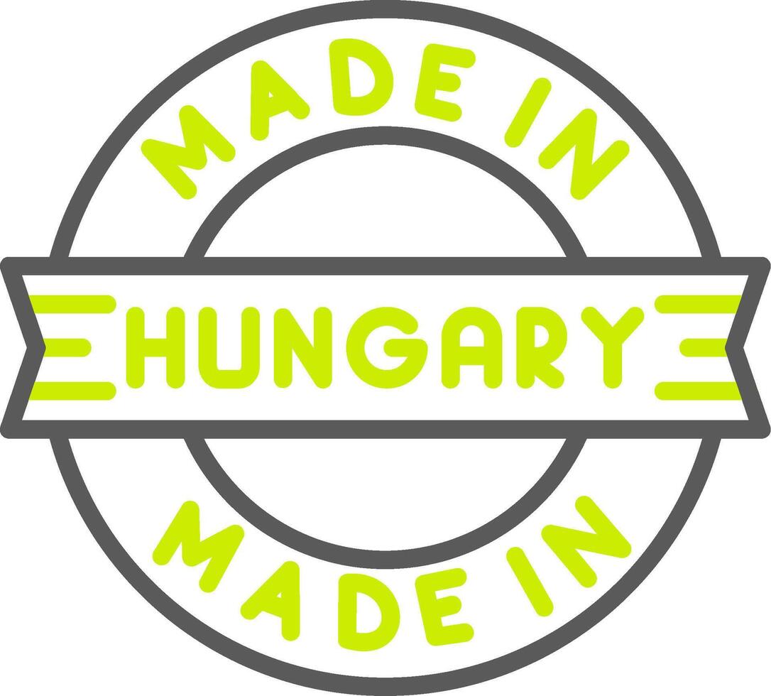 Made In Hungary Streamlined Interface Symbol vector