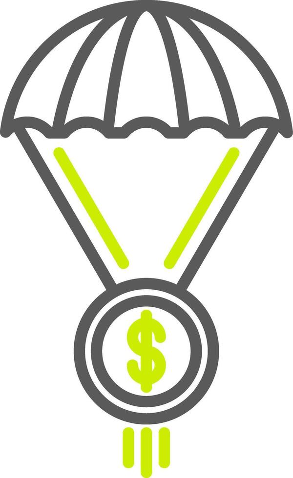 Parachute Streamlined Tech Badge vector