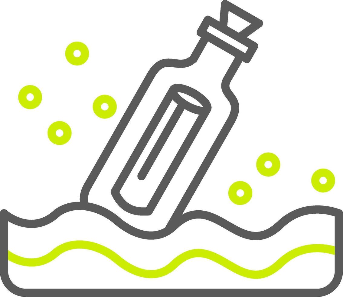 Message In A Bottle Streamlined Design Token vector