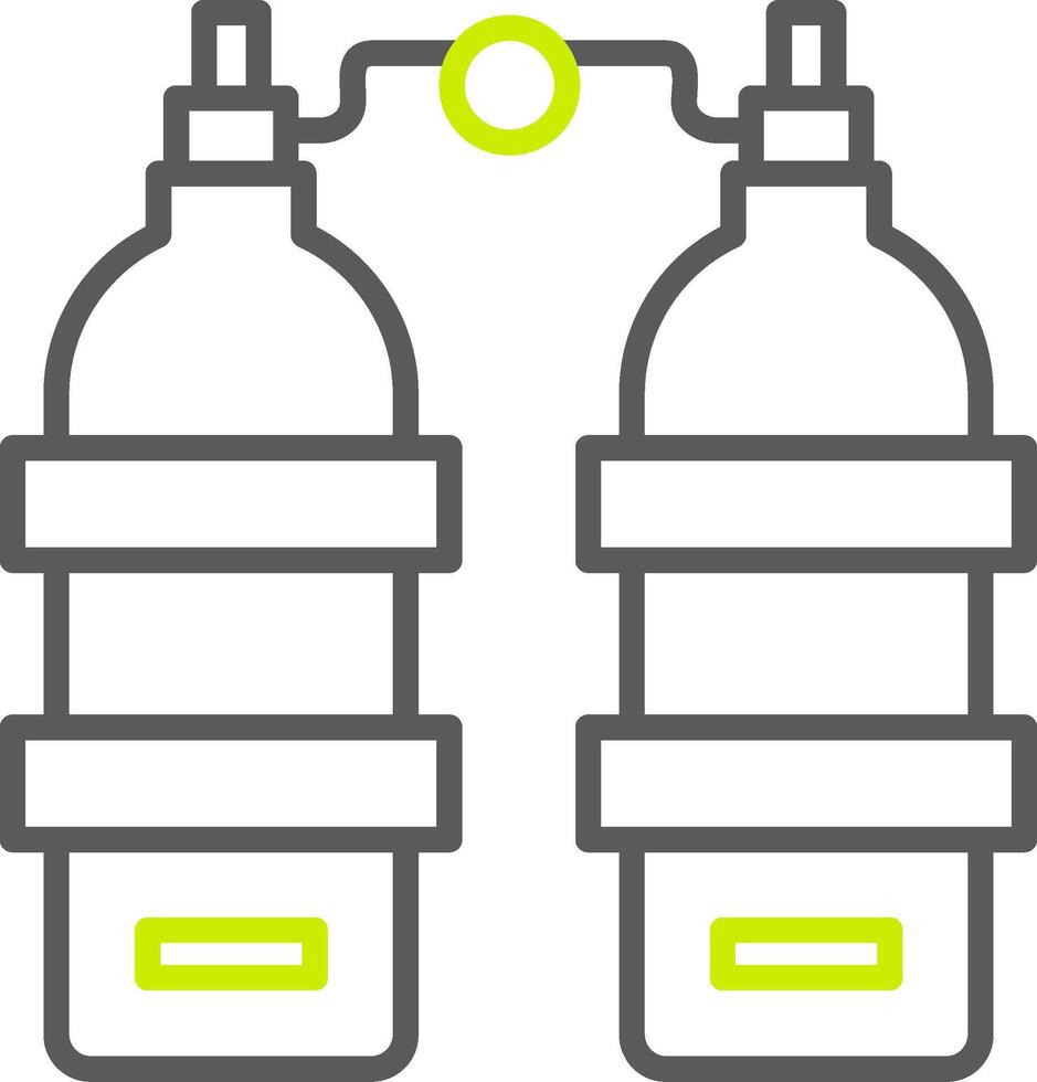 Oxygen Tank Smart Tech Badge vector